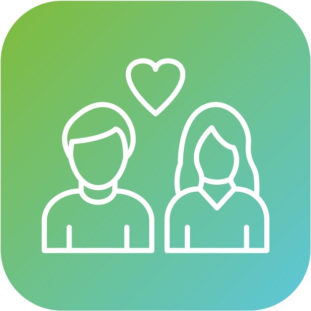 Diseño vectorial Estilo del icono de la pareja feliz