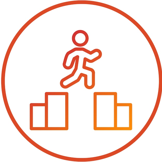 Diseño vectorial de estilo de icono de parkour