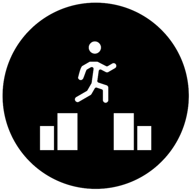 Diseño vectorial de estilo de icono de parkour