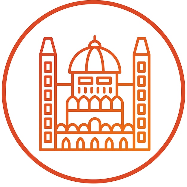 Diseño vectorial Estilo de icono del Parlamento húngaro