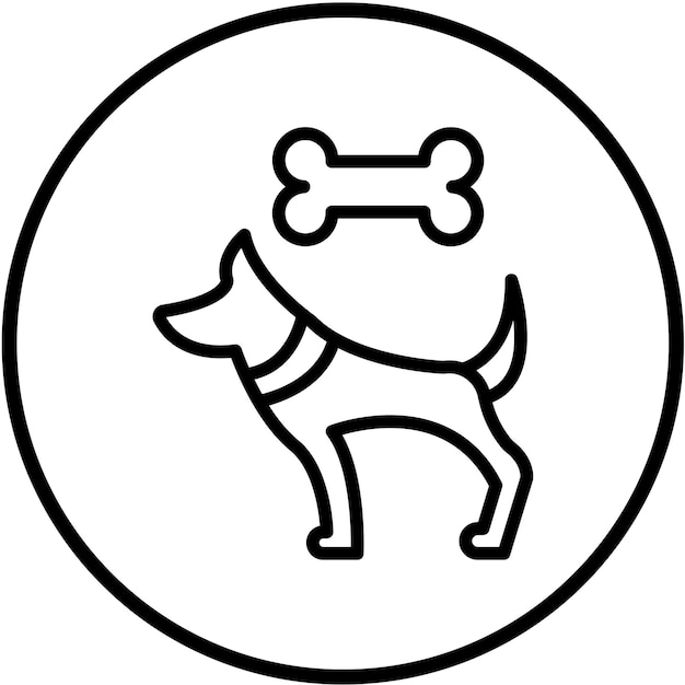 Diseño vectorial Estilo del icono del parque para perros