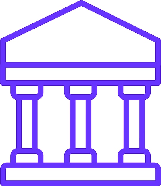 Diseño vectorial del estilo del icono del Partenón