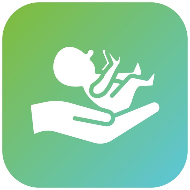Diseño vectorial Estilo del icono del parto