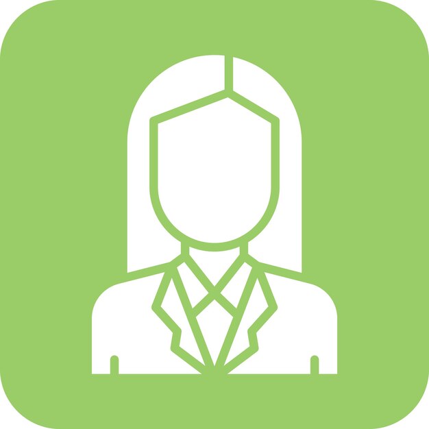 Diseño vectorial Estilo de icono de pasajero femenino