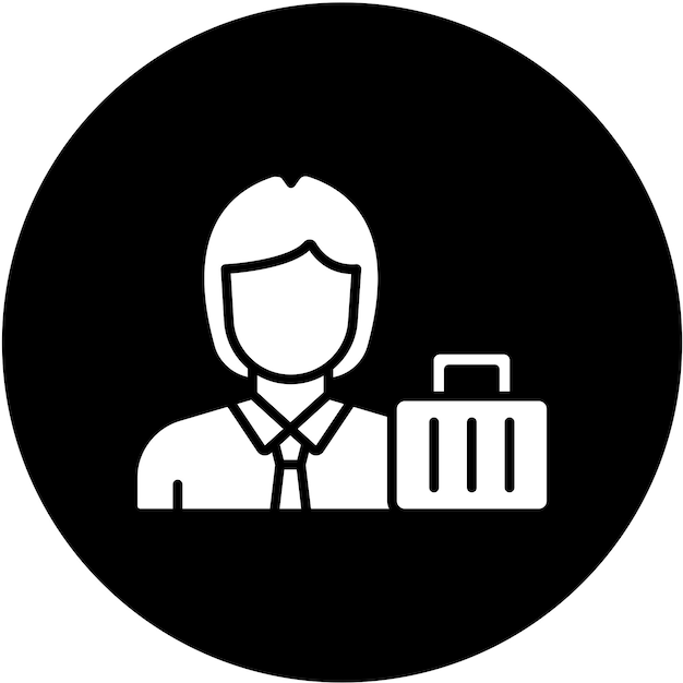 Diseño vectorial Estilo de icono de pasajero femenino