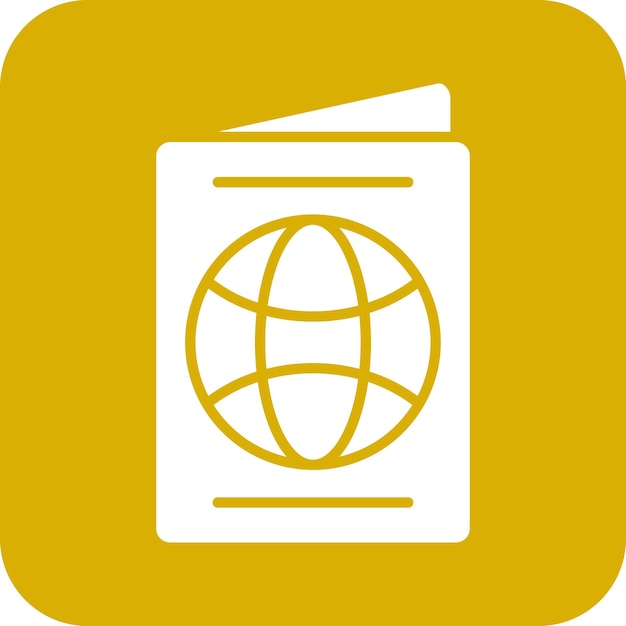 Diseño vectorial Estilo del icono del pasaporte
