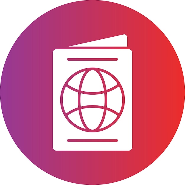 Diseño vectorial Estilo del icono del pasaporte