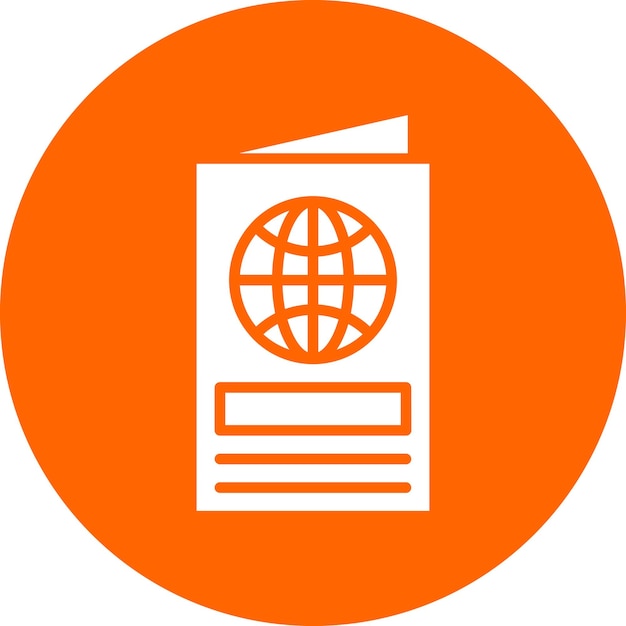 Diseño vectorial Estilo del icono del pasaporte