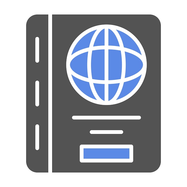 Diseño vectorial Estilo del icono del pasaporte
