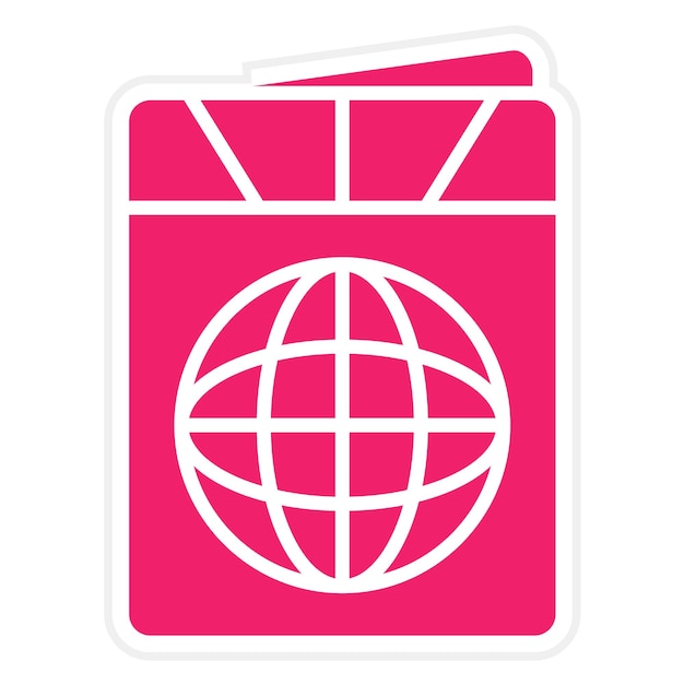 Diseño vectorial Estilo del icono del pasaporte