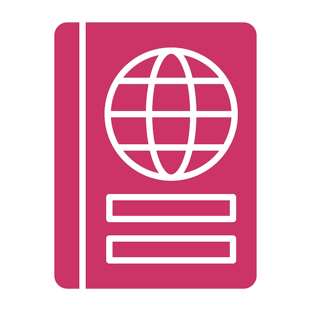 Diseño vectorial Estilo del icono del pasaporte