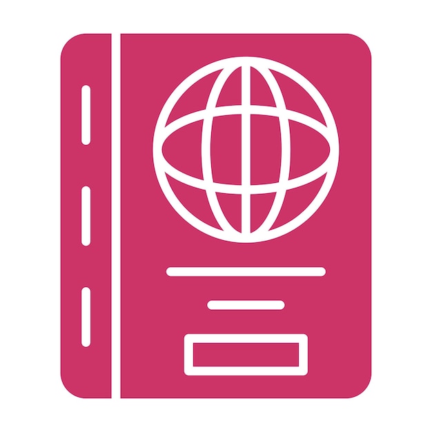 Diseño vectorial Estilo del icono del pasaporte
