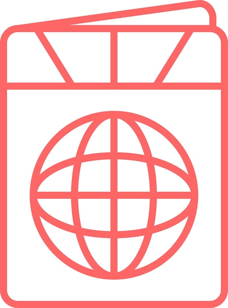Diseño vectorial Estilo del icono del pasaporte