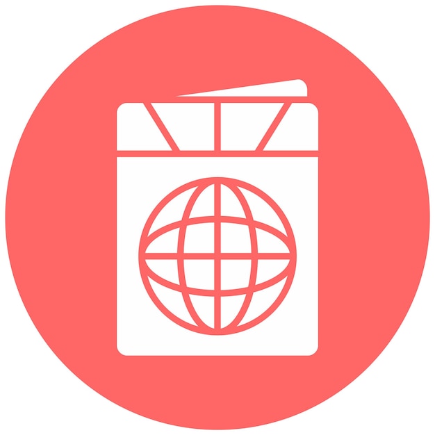 Diseño vectorial Estilo del icono del pasaporte