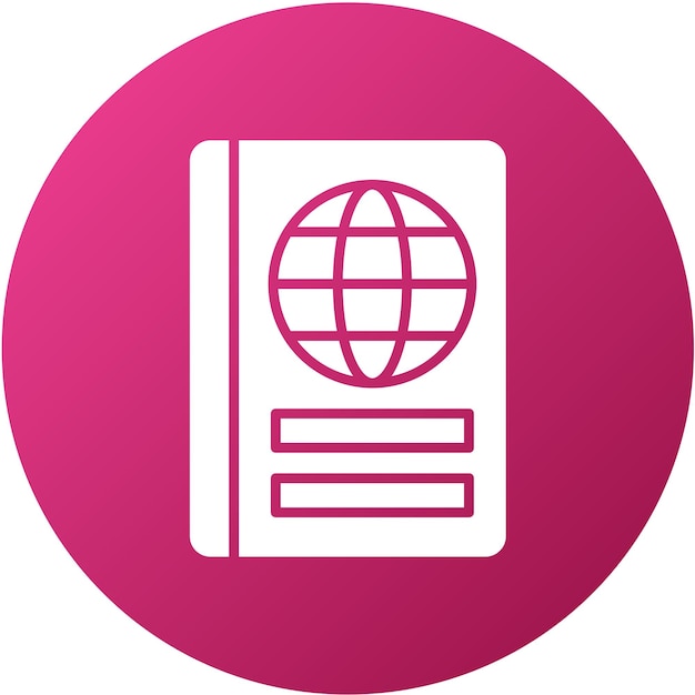Diseño vectorial Estilo del icono del pasaporte