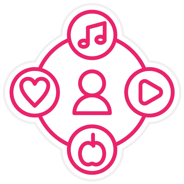 Diseño vectorial Estilo de icono de pasatiempo