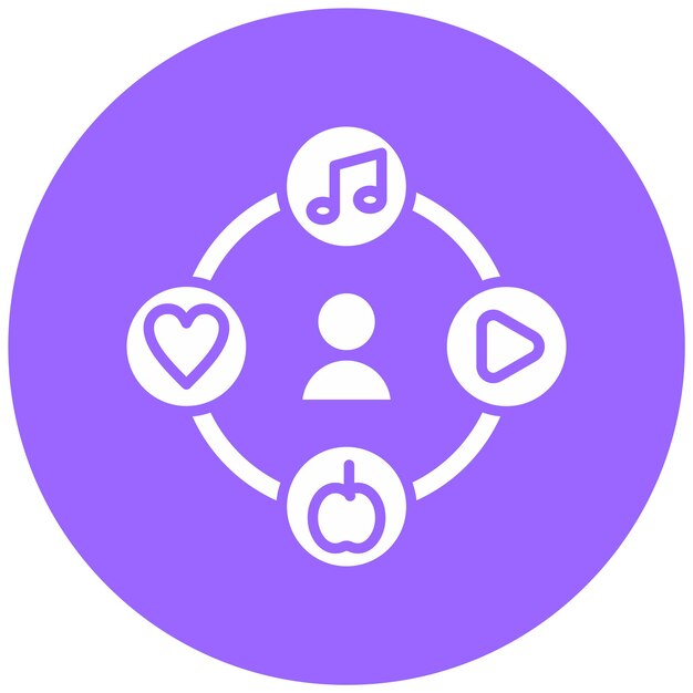 Diseño vectorial Estilo de icono de pasatiempo