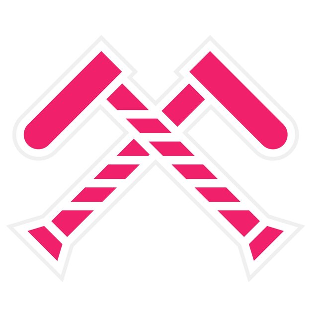 Diseño vectorial de estilo de icono de paseo con muleta