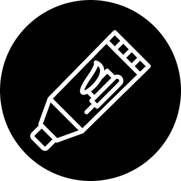 Diseño vectorial del estilo del icono de la pasta de dientes