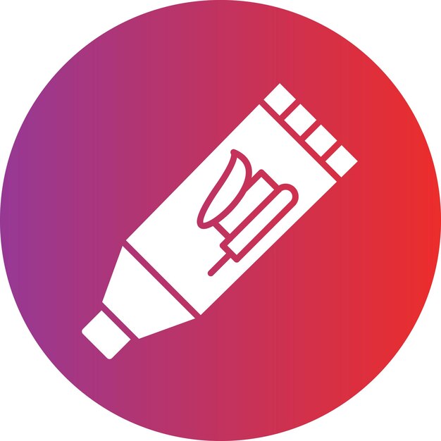 Diseño vectorial del estilo del icono de la pasta de dientes