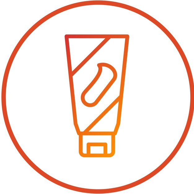 Diseño vectorial del estilo del icono de la pasta de dientes