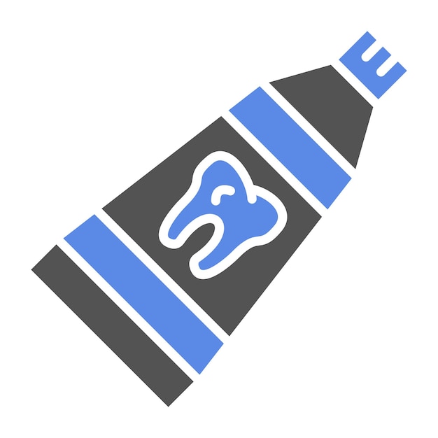 Diseño vectorial del estilo del icono de la pasta de dientes