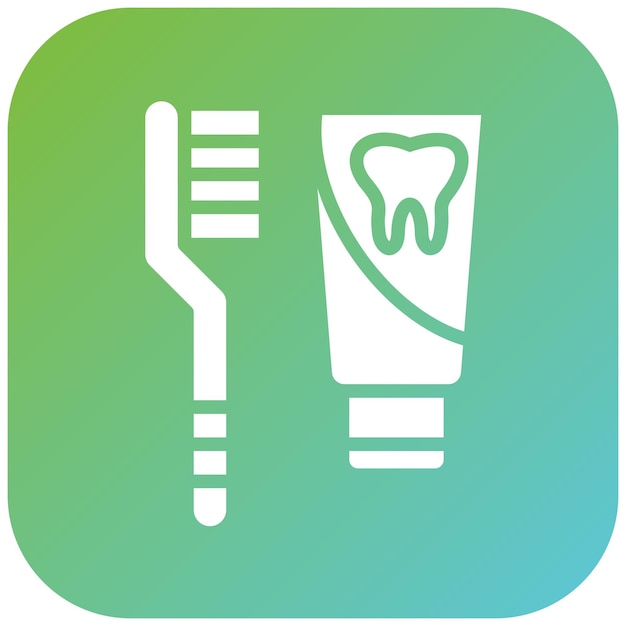 Diseño vectorial del estilo del icono de la pasta de dientes