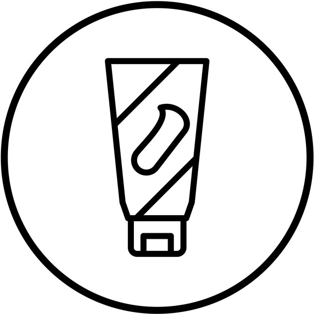Diseño vectorial del estilo del icono de la pasta de dientes