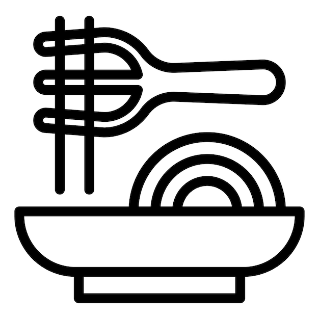 Diseño vectorial de estilo de icono de pasta