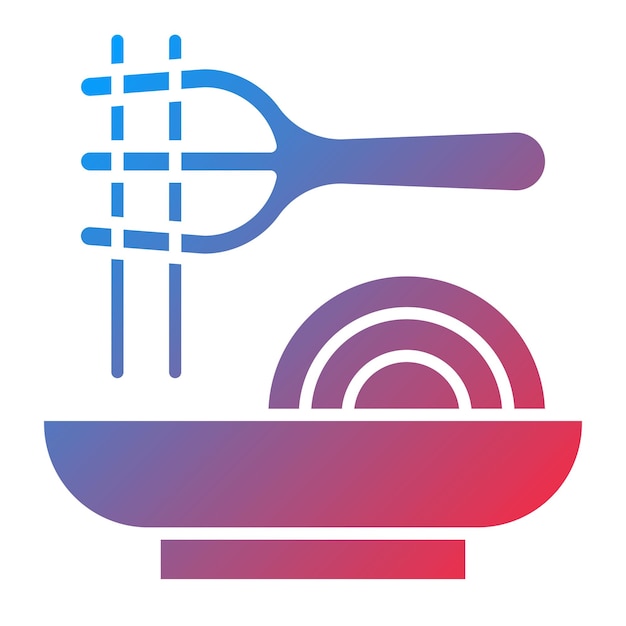 Diseño vectorial de estilo de icono de pasta