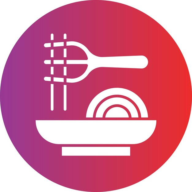 Diseño vectorial de estilo de icono de pasta