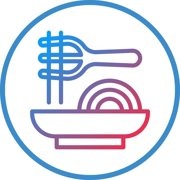 Diseño vectorial de estilo de icono de pasta