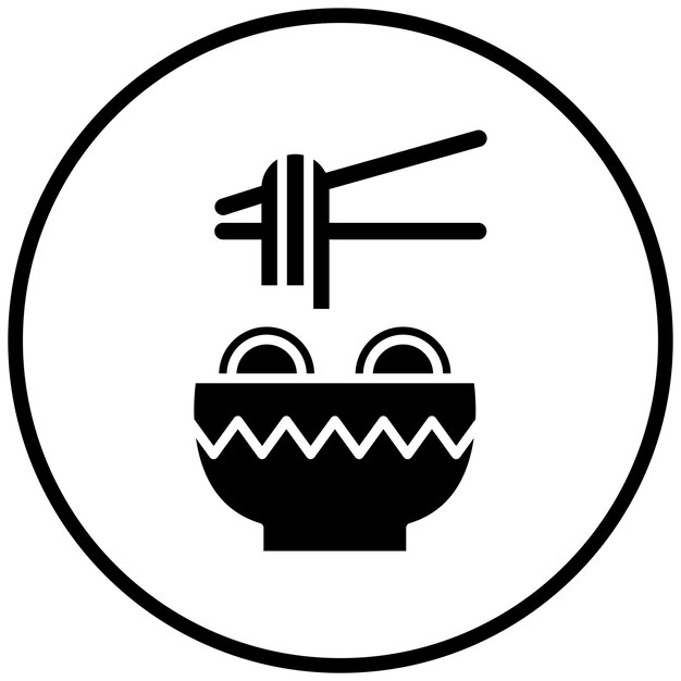 Diseño vectorial de estilo de icono de pasta