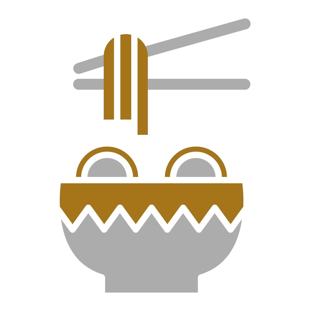 Diseño vectorial de estilo de icono de pasta