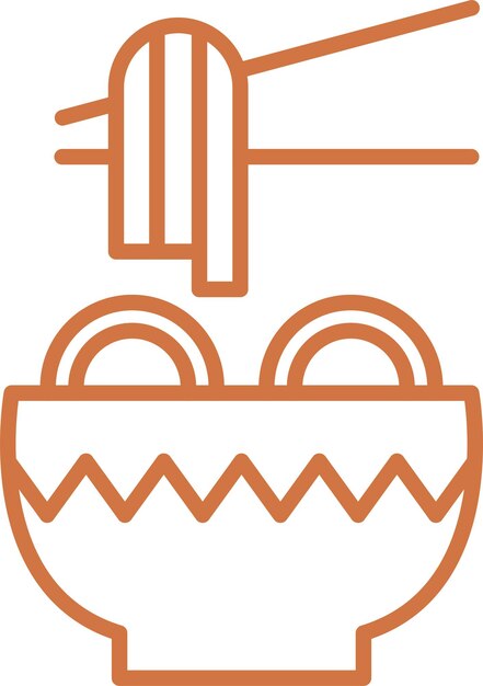 Diseño vectorial de estilo de icono de pasta