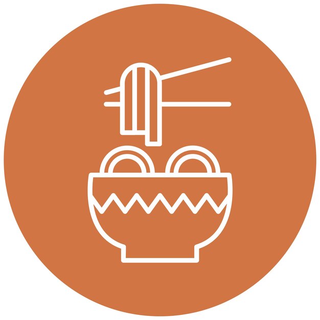 Diseño vectorial de estilo de icono de pasta