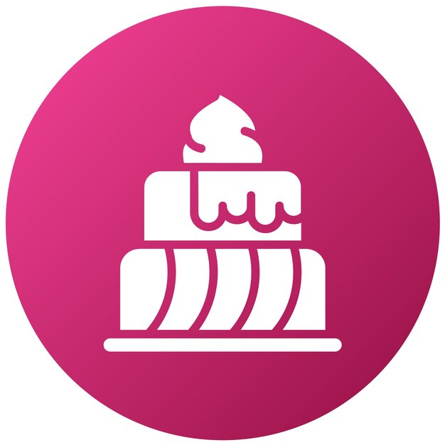 Diseño vectorial Estilo del icono del pastel de crema