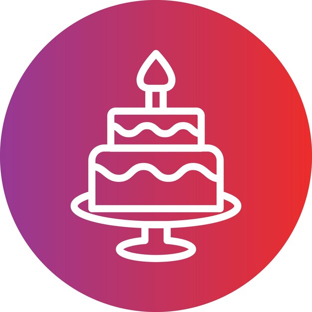 Diseño vectorial de estilo de icono de pastel de dos capas