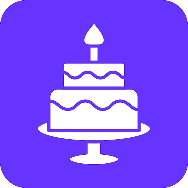 Diseño vectorial de estilo de icono de pastel de dos capas