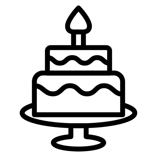 Diseño vectorial de estilo de icono de pastel de dos capas
