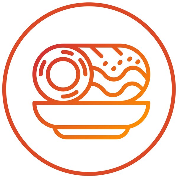 Diseño vectorial del estilo del icono del pastel de rollo