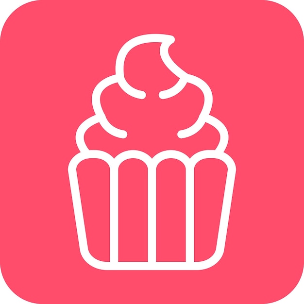Diseño vectorial de estilo de icono de pastel
