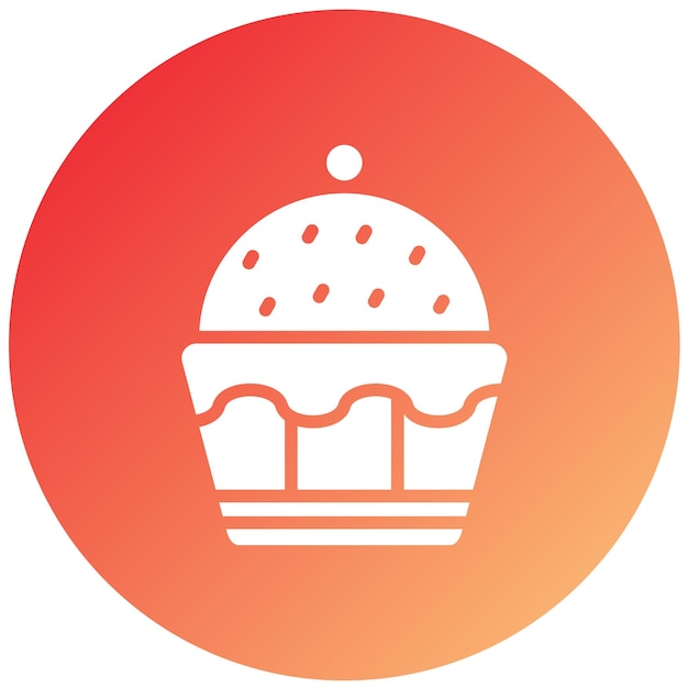 Diseño vectorial de estilo de icono de pastel