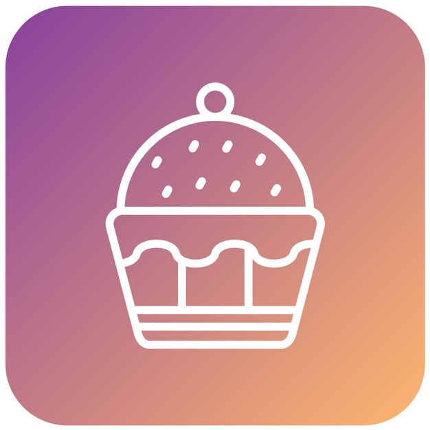 Diseño vectorial de estilo de icono de pastel
