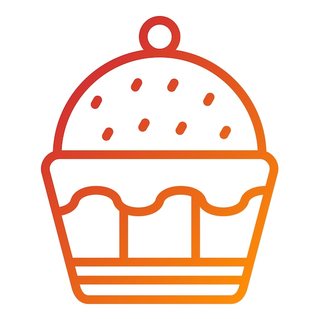 Diseño vectorial de estilo de icono de pastel
