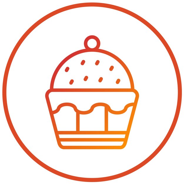 Diseño vectorial de estilo de icono de pastel