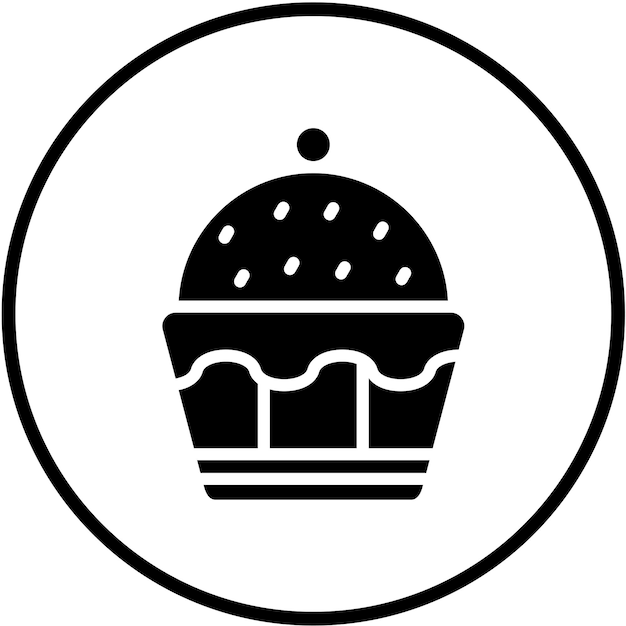 Diseño vectorial de estilo de icono de pastel
