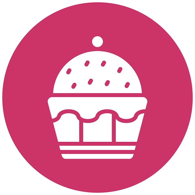 Diseño vectorial de estilo de icono de pastel