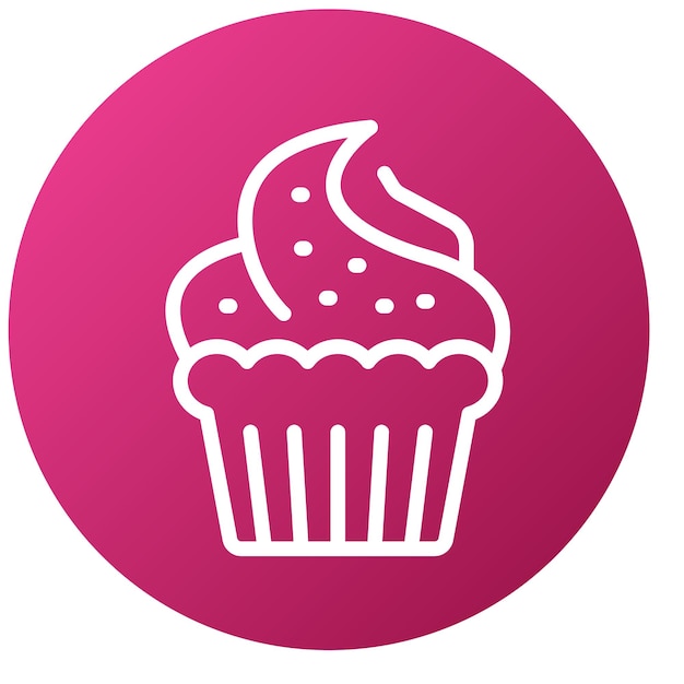 Diseño vectorial de estilo de icono de pastel