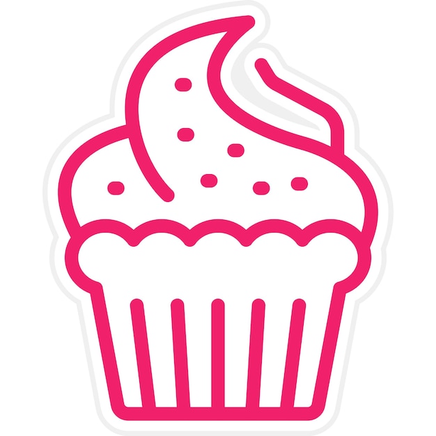 Diseño vectorial de estilo de icono de pastel